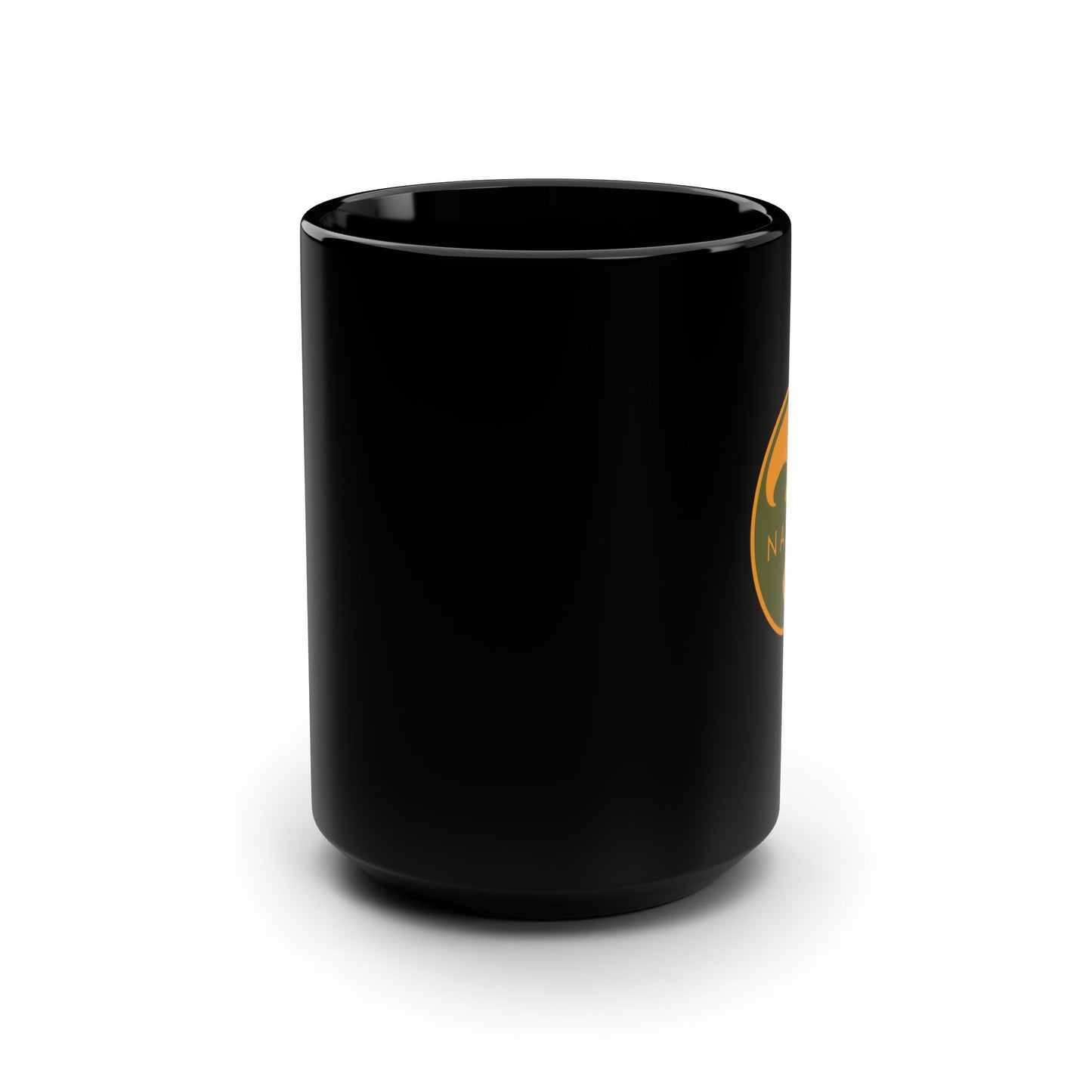 Black Mug with Nama Color Logo, 15oz